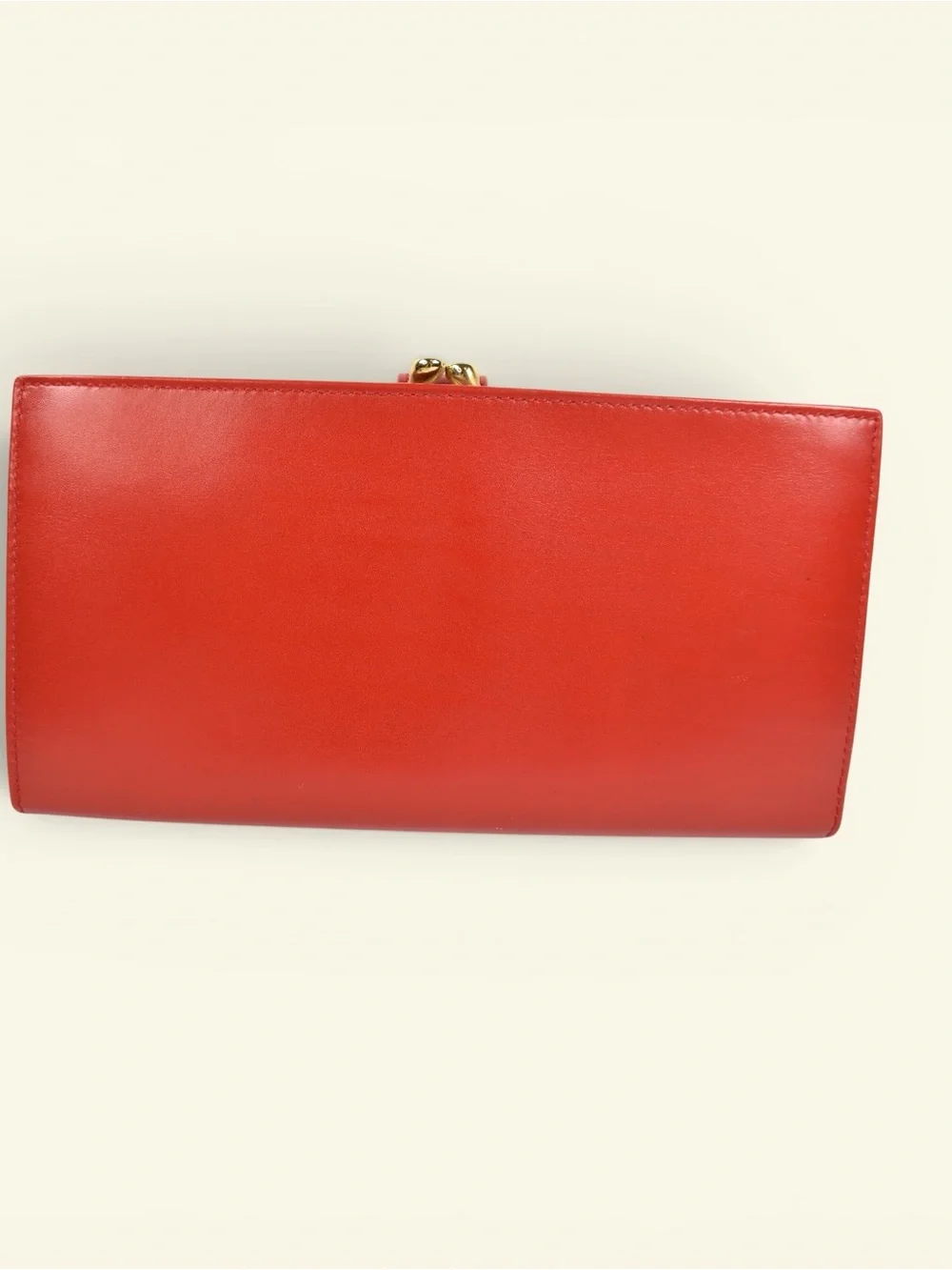 Gucci Red Leather Snap-Closure Wallet with Gold Logo - Picture 4 of 4